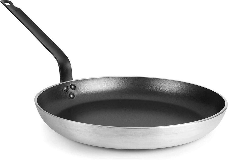 Koekenpan Aluminium Koken PFOA-vrije Antiaanbaklaag 26 cm Zwart