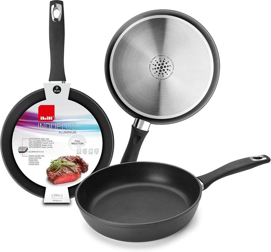 Koekenpan aluminium met antiaanbaklaag geschikt voor inductie 18 cm