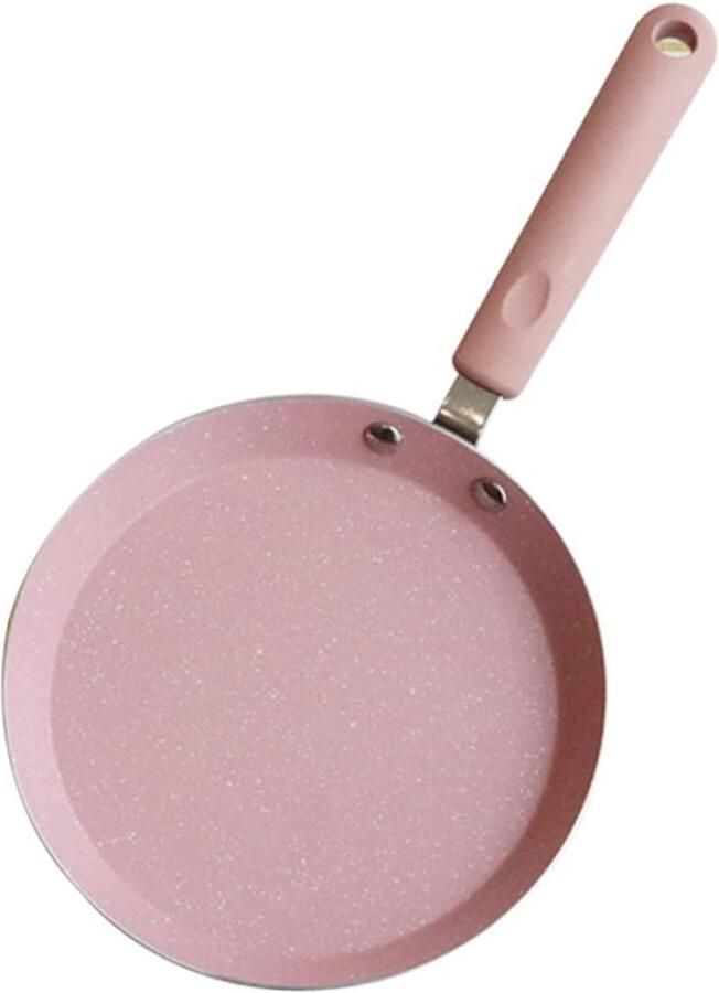 Koekenpan Aluminium Omeletpan Pannenkoekenpan Koken Thuis Antiaanbaklaag Snel Verhit 6 8 10 Inch Roze