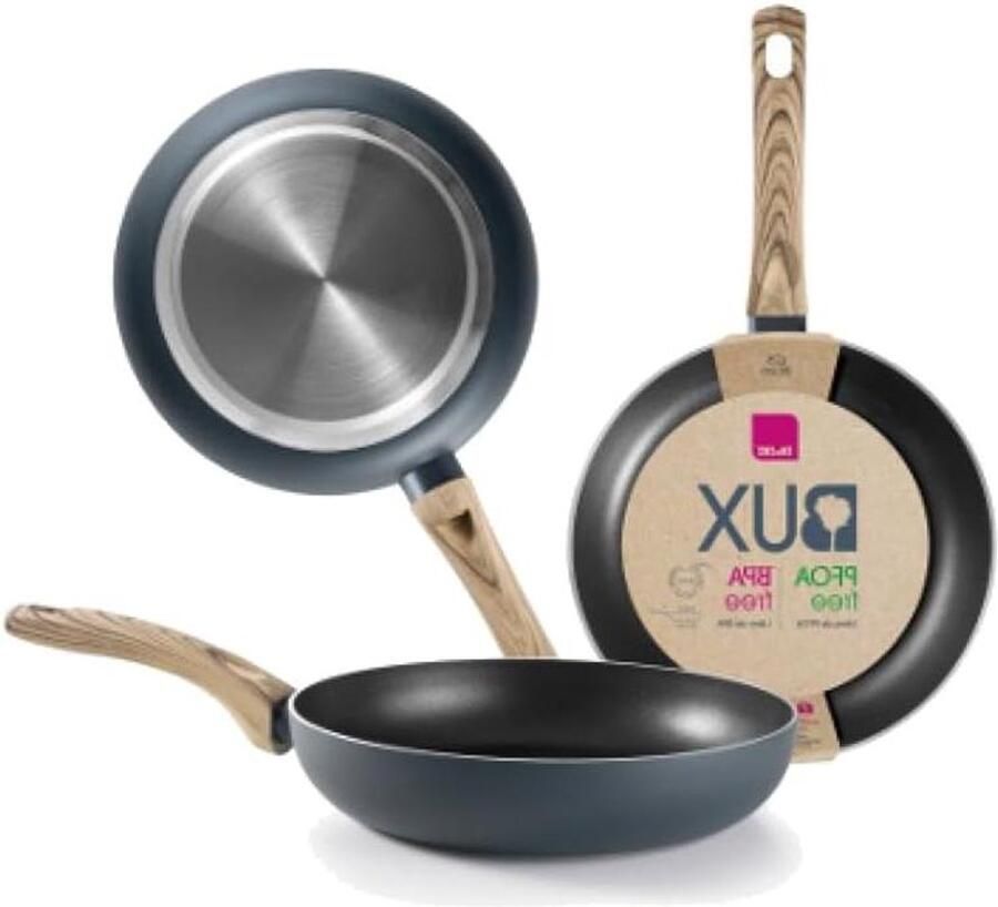 Koekenpan Aluminium pan Koken op inductie Xylan antiaanbaklaag 20 cm Zwart
