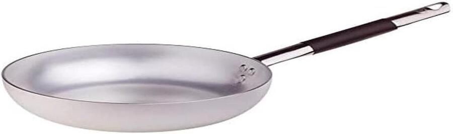 Koekenpan Aluminium Pan Vlees Braden Dikke Bodem 38 cm Zilver