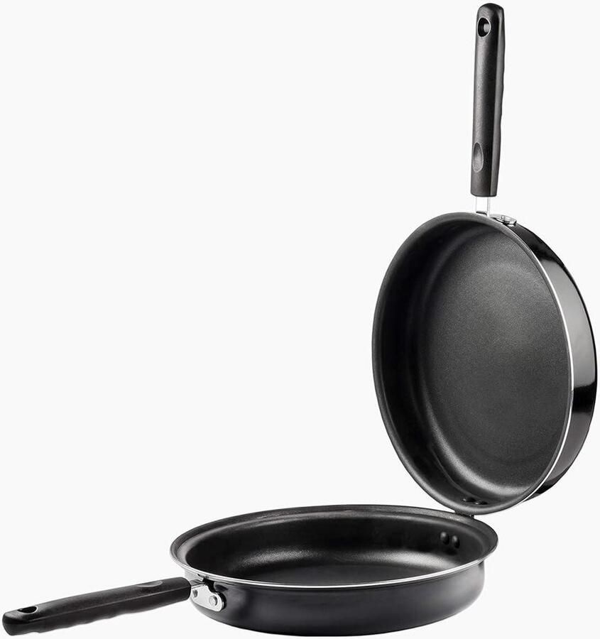 Koekenpan Aluminium Pannenkoekenpan Lekker Koken Antiaanbaklaag 26 cm Zwart