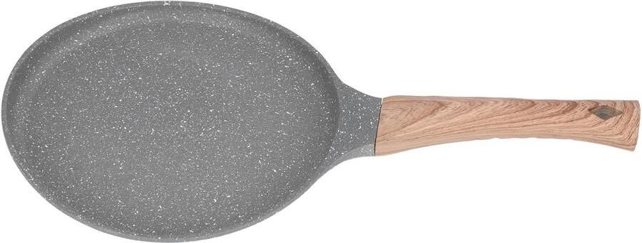 Koekenpan Aluminium Pannenkoekenpan Omeletpan Ontbijt Koken Magnetische Bodem Diameter 28 cm Zwart