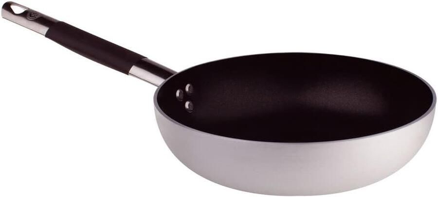 Koekenpan Aluminium Sauté Pan Koekenpan Koken en Bakken Koel Handvat 20 cm Diameter Zilver
