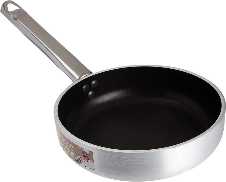 Koekenpan Aluminium Snelle Bereidingen Antiaanbaklaag 20 cm Diameter Zilver