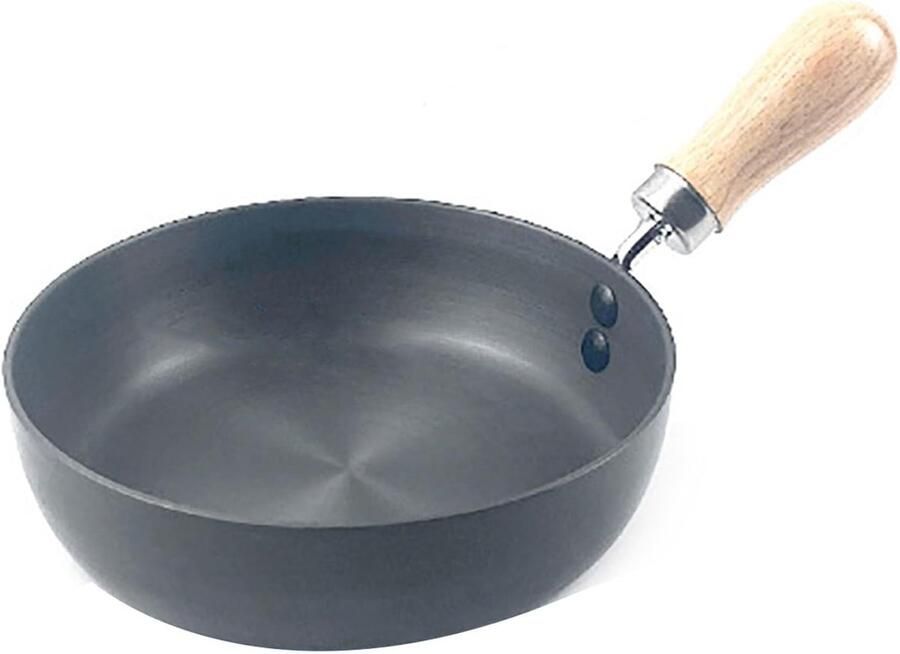 Koekenpan Aluminiumlegering Koekenpan Anti-aanbak Dagelijks Koken Gelijkmatige Warmte 18 cm Zwart