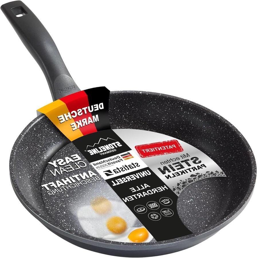 Koekenpan Anti-aanbak Koekenpan Koken en bakken Krasbestendige laag 26 cm Zwart
