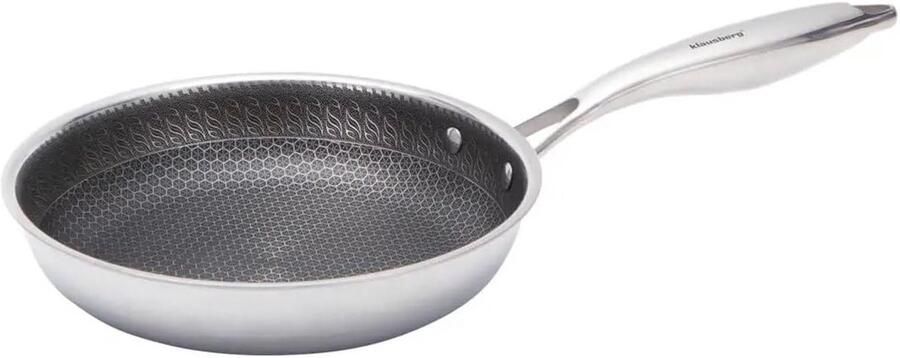 Koekenpan Antiaanbak Koekenpan met laag Dagelijks Koken Honingraatstructuur coating 20 cm diameter Zilver