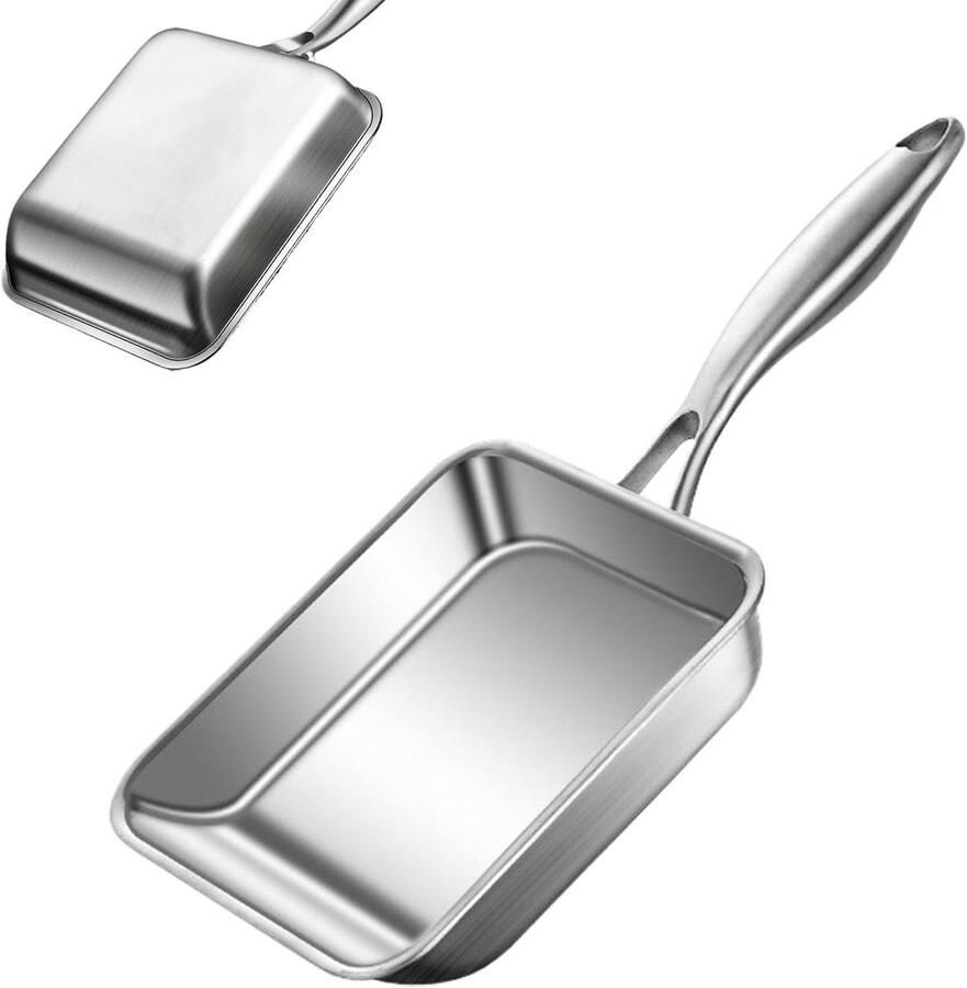 Koekenpan Antiaanbak Kookpan Braadpan Keuken Gebruik Vierkant Ontwerp 19 cm Zwart