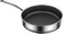 Roestvrijstalen Wok Koekenpan met rand Dagelijks koken Krasbestendige antiaanbaklaag 30 cm Zilverkleurig - Thumbnail 2