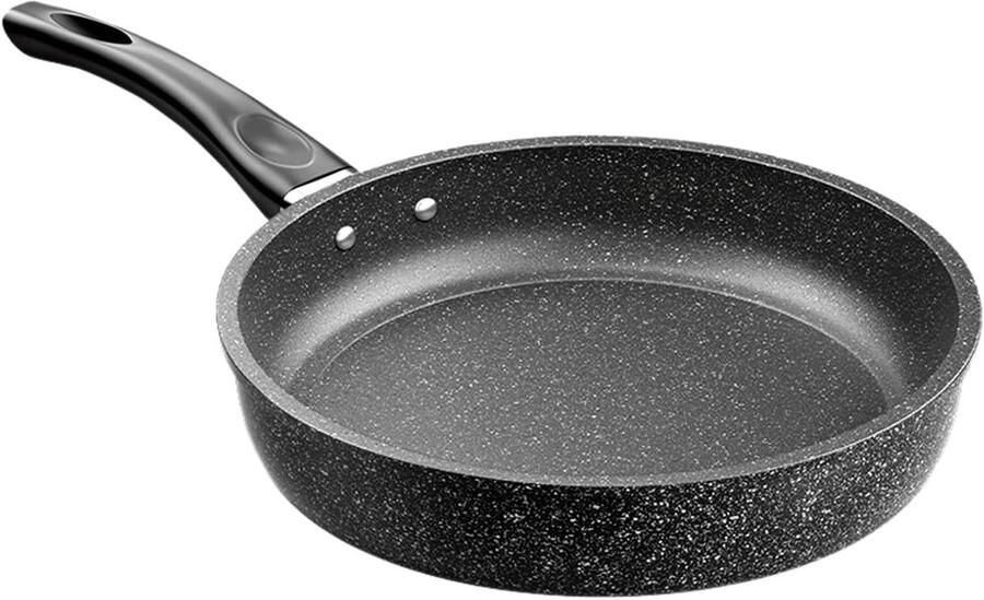 Koekenpan met Deksel Koekenpan Koken en Bakken Antiaanbaklaag 26 cm Zwart