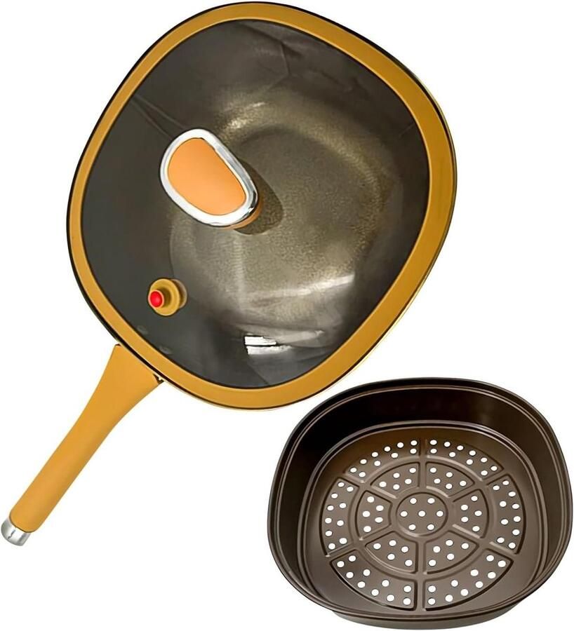 Koekenpan Antiaanbaklaag Koekenpan met Handvat Thuis Koken Geoptimaliseerde Warmteoverdracht 30 cm A