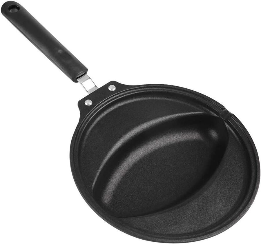 Koekenpan Antiaanbaklaag Omeletpan Rijstpan Ontbijt Maken Snelle Gelijkmatige Warmte 21.8 cm Diameter Zwart