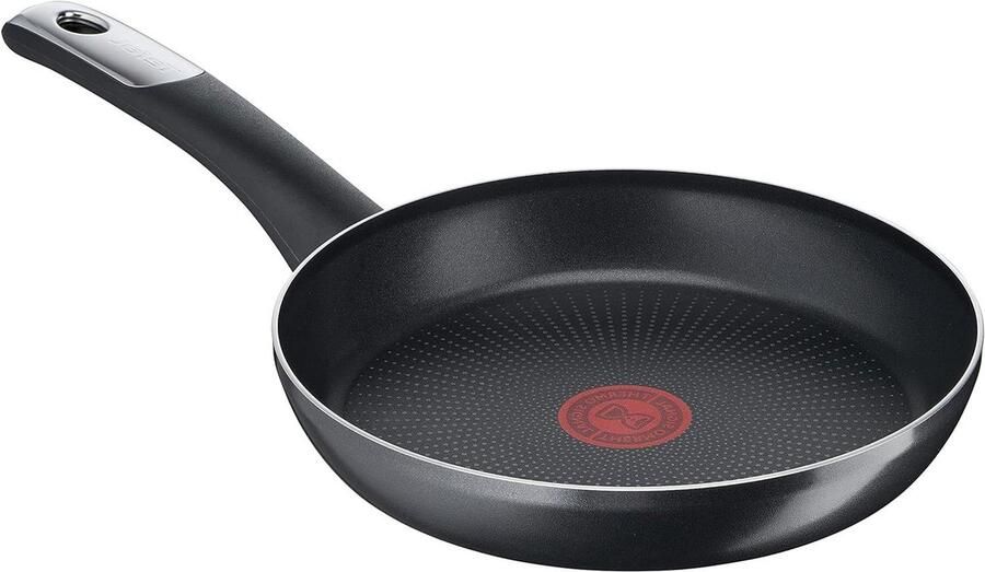 Koekenpan Antiaanbakpan Dagelijks Koken Titanium Versterkt 24 cm Zwart