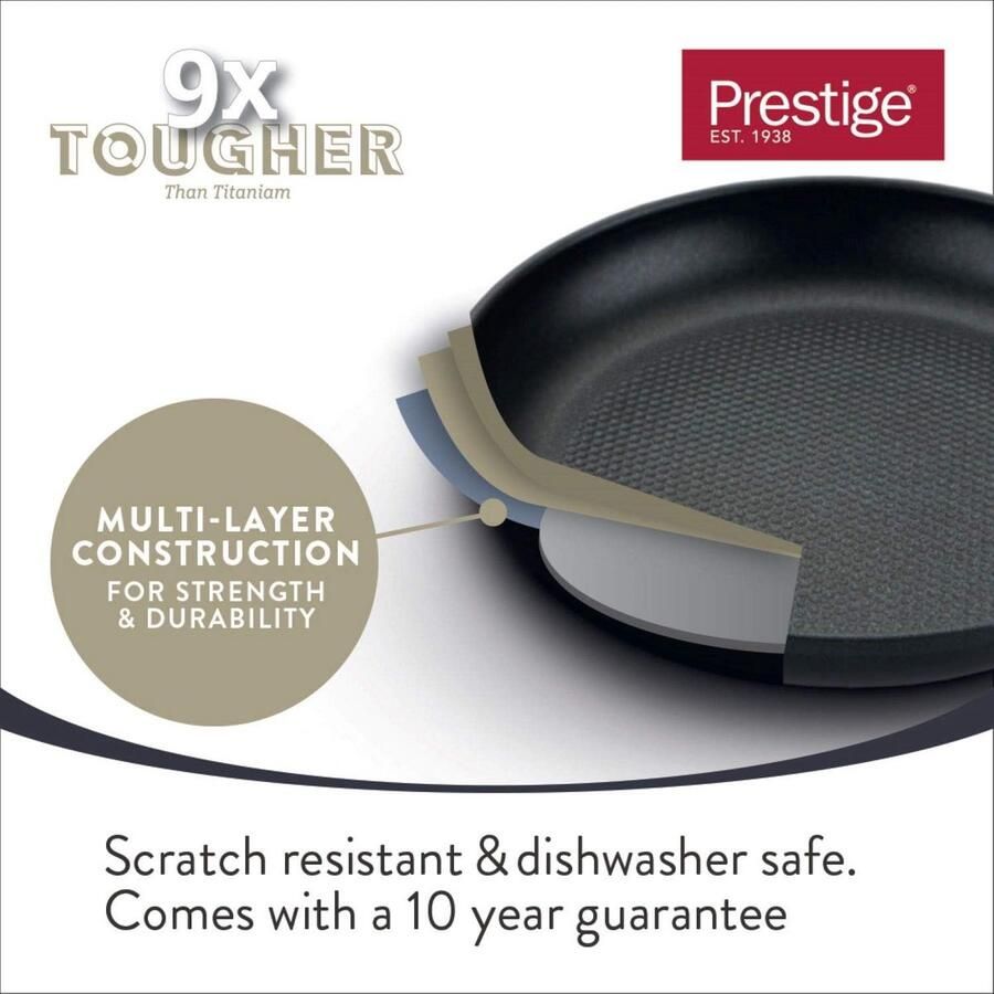 Koekenpan Antiaanbakpan Gezond Koken 9x Harder 21 cm Zwart
