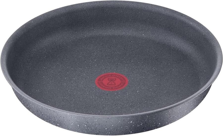 Koekenpan Antiaanbakpan Gezond Koken Minerale Verrijking 24 cm Zwart