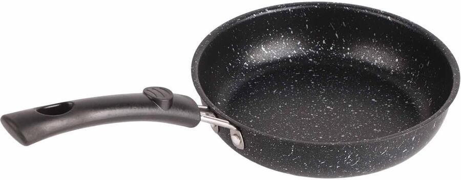 Koekenpan Antiaanbakpan Grillpan Dagelijks Koken Snelle Gelijkmatige Warmte 18 cm Diameter Zwart