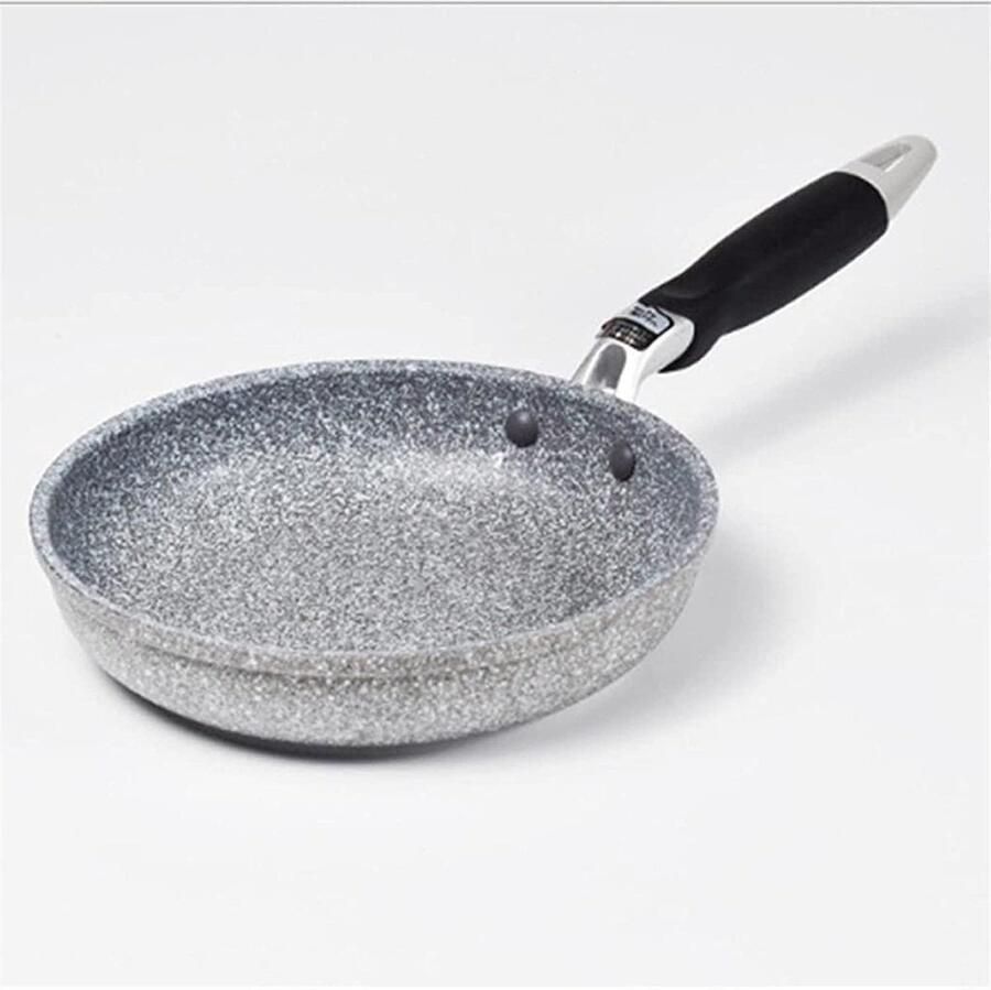 Koekenpan Antiaanbakpan Koken op inductie Honingraatstructuur 20 cm Zwart