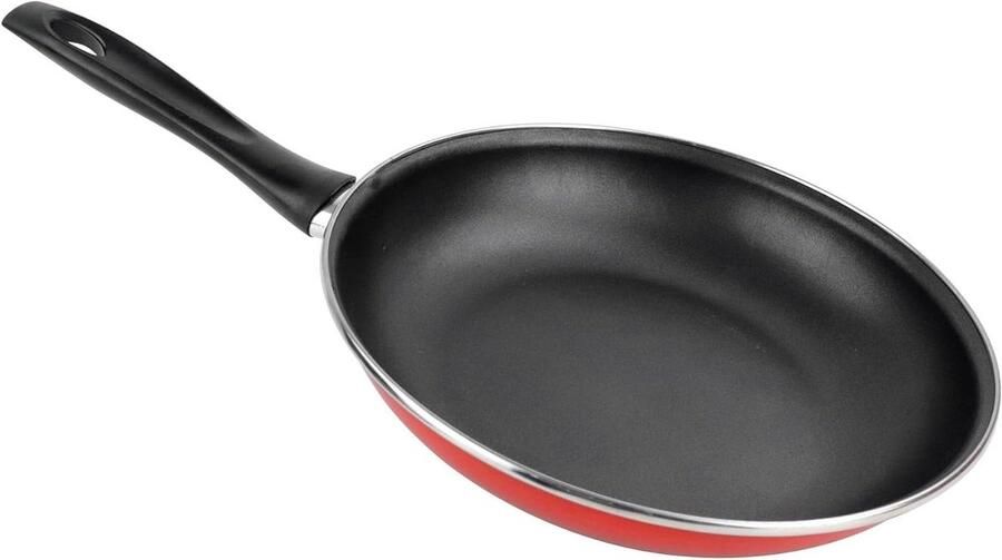 Koekenpan Antiaanbakpan Lekker Koken Dubbele Coating 30 cm Rood