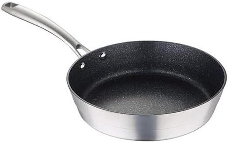 Koekenpan Antiaanbakpan Lekker Koken Gesmeed Aluminium 24 cm Roestvrij Staal
