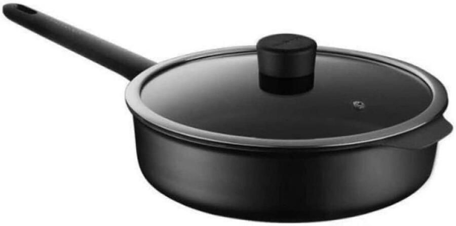 Koekenpan Antiaanbakpan Lekkere Pannenkoeken Bakken Universeel Geschikt 33 cm Zwart