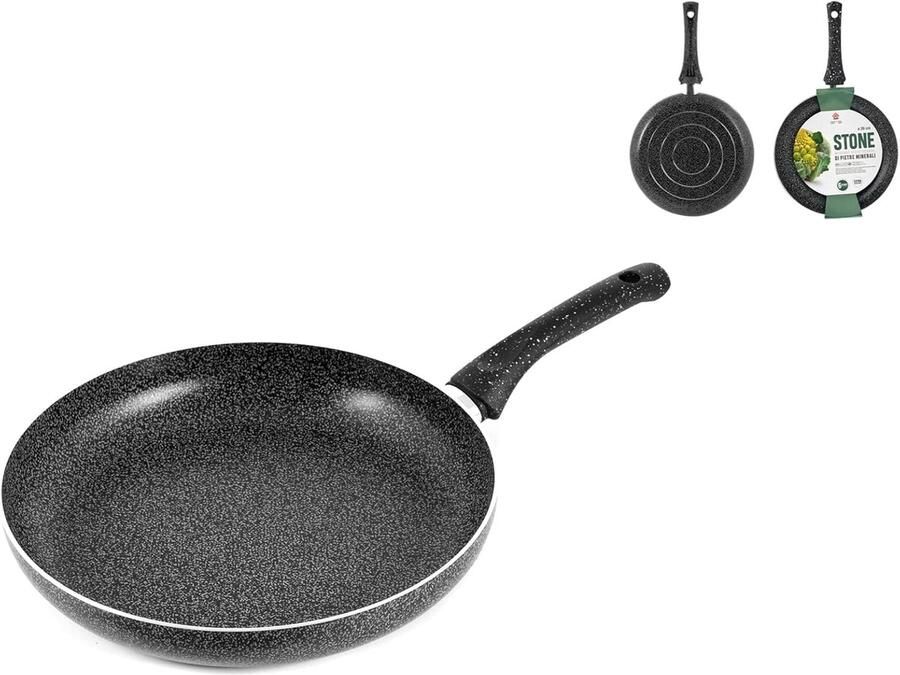Koekenpan Antiaanbakpan Snel Koken Inclusief Deksel 26 cm Wit