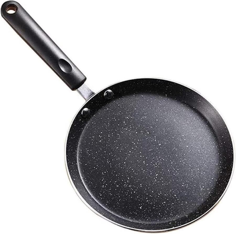 Koekenpan Antiaanbakpan Wok Pannenkoeken Bakken Duurzame Aluminiumlegering 20cm Zwart