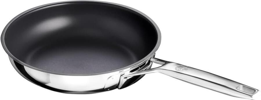 Koekenpan Bakken en braden Natuurlijk anti-aanbak effect 20 cm Zilverkleurig