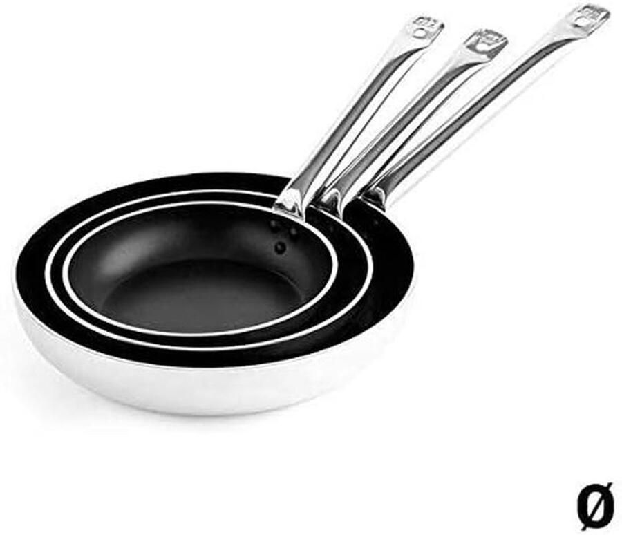 Koekenpan Bakpan Braadpan Dagelijks Koken Pro-Inductie Geschikt 30 cm 4 mm Zwart