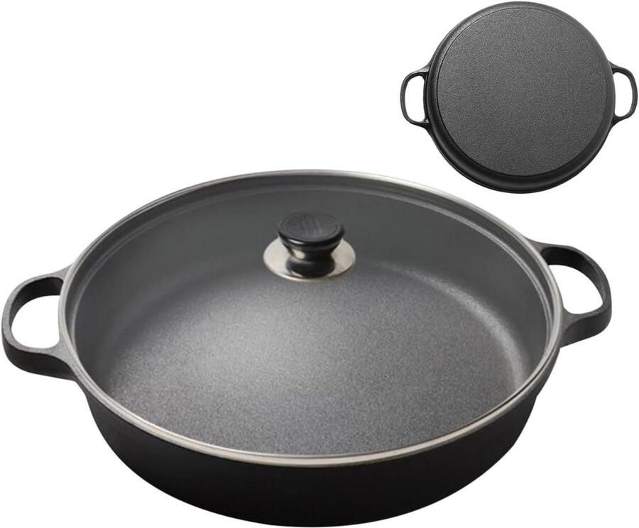 Koekenpan Bakpan Dagelijks Koken Niet-stick Gietijzer 25 cm Veelkleurig