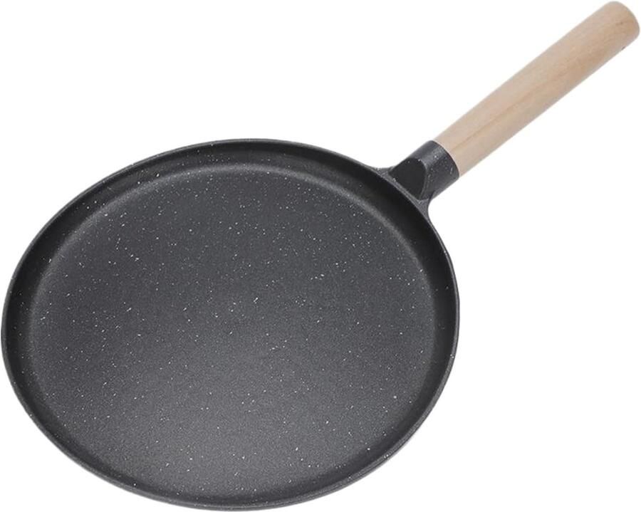 Koekenpan Bakpan Frituurpan Buiten Koken Antiaanbak Laag 41x24 cm Zwart