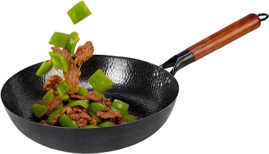 Koekenpan Bakpan kookoppervlak Gelijkmatige hitte Afneembare handgreep 28 cm Veelkleurig