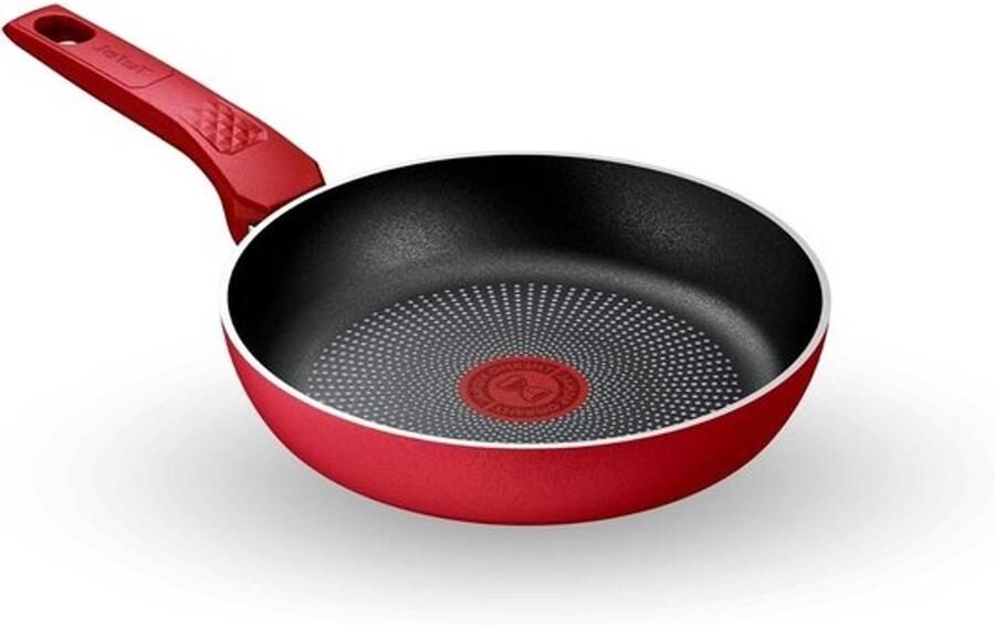 Koekenpan Bakpan Voor dagelijks koken Titanium 2X-antiaanbaklaag 20 cm Rood
