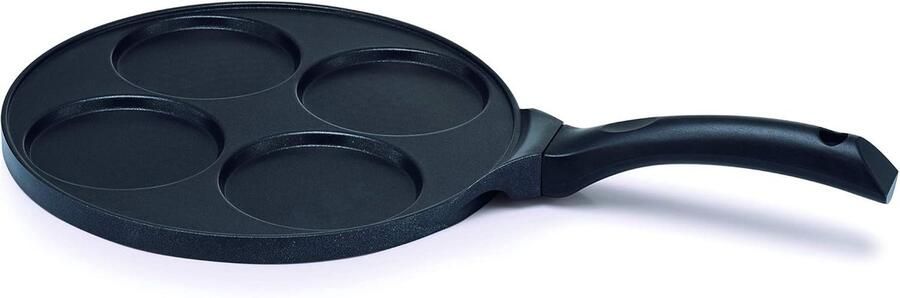 Koekenpan Blinis Pannenkoekenpan Aluminium Kleine Pannenkoekjes Bakken PFOA-vrije Antiaanbaklaag 26 cm Diameter Zwart