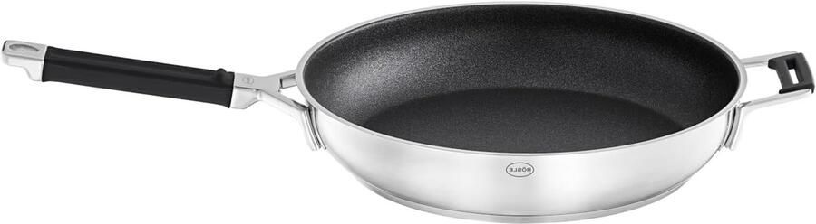 Koekenpan Bodem pan Lage vetstof bakken Krasbestendige coating 32 cm Zilver