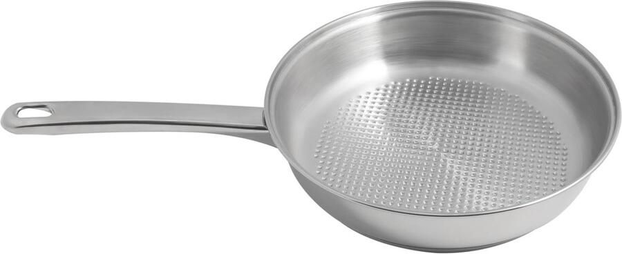 Koekenpan Braadpan Bakpan Gezond Koken Drievoudige Bodem 26 cm RVS