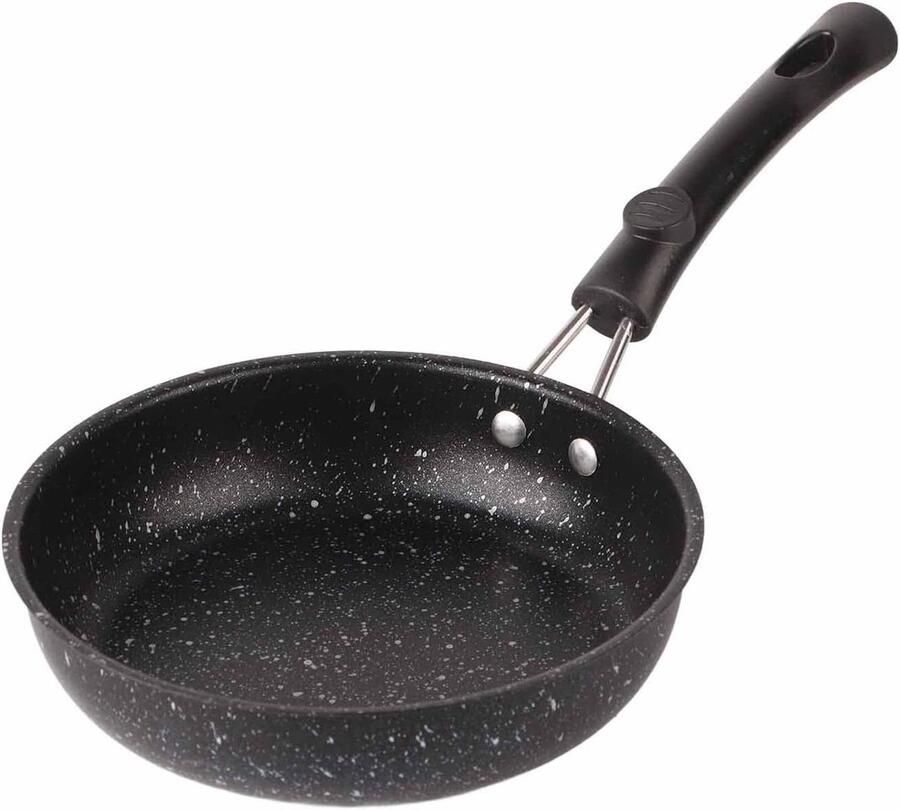 Koekenpan Braadpan Omeletpan Gezond Koken Snelle Warmtegeleiding 18CM Grijs