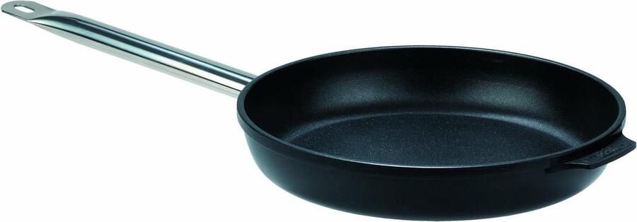 Koekenpan Braadpan Vetarm Koken Titanium Antiaanbaklaag 40 cm Diameter Zwart