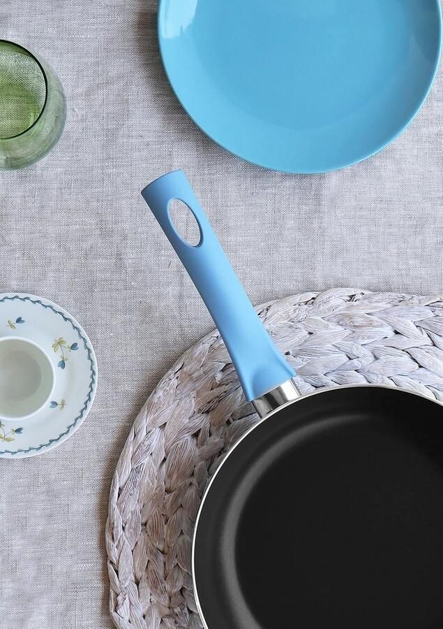 Koekenpan Dagelijks koken 5-laags anti-aanbaklaag 24 cm Zonsondergangroze