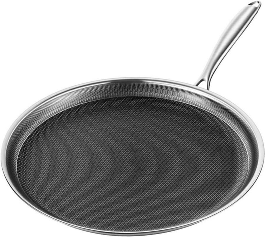 Koekenpan Dagelijks Koken Honingraatdesign 32 cm Zilver