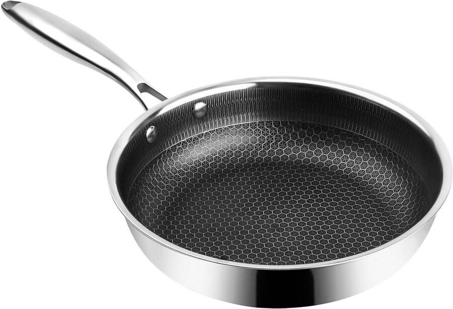Koekenpan Dagelijks Koken Hybride Antiaanbaklaag 24 cm Zilver