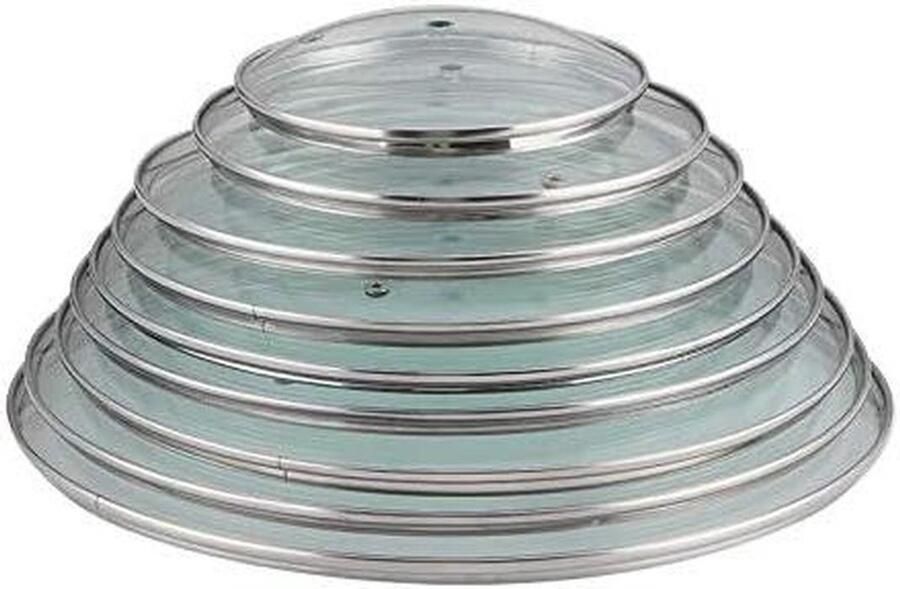 Pan Deksel Kookgerei Deksel Energiezuinig Koken Hittebestendige Knop 22 cm Transparant