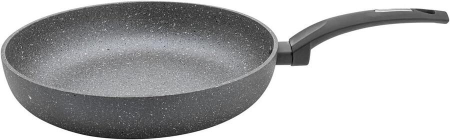 Koekenpan diep Gezond Bakken Onbekrasbaar Steen Coating 30cm Diameter Grijs