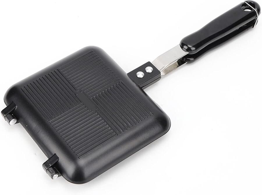 Koekenpan Dubbelzijdig Sandwich Maker Pan Ontbijt Omelet Anti-aanbak Kookoppervlak 16x14 cm