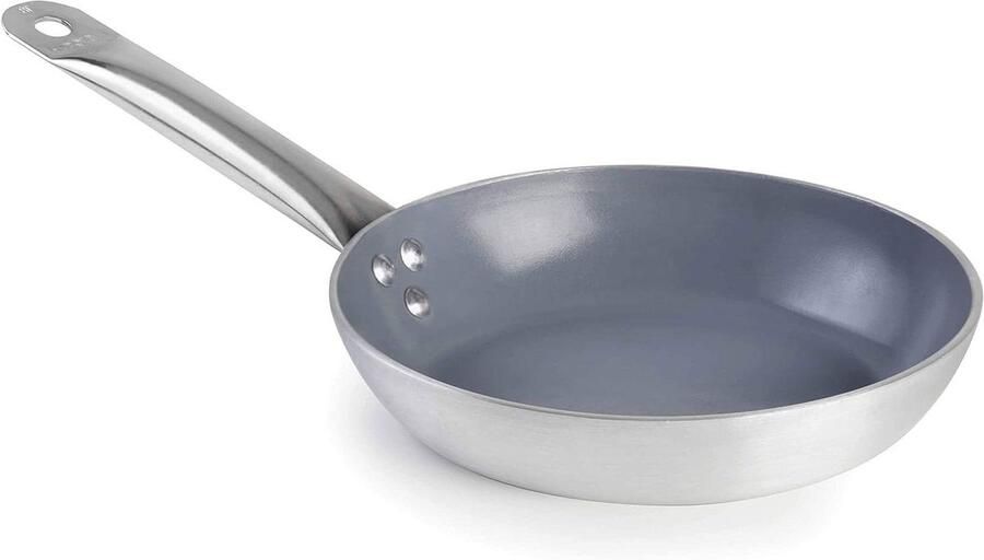 Koekenpan Eco-Chef Koekenpan Aluminium Koken en Bakken Milieuvriendelijke Antiaanbaklaag 28 cm Grijs