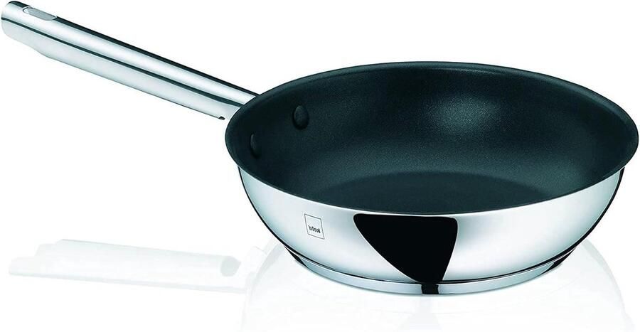 Koekenpan Edelstaal Koekepan Bakpan Lekker Koken Keramische Coating 24 cm Zilver