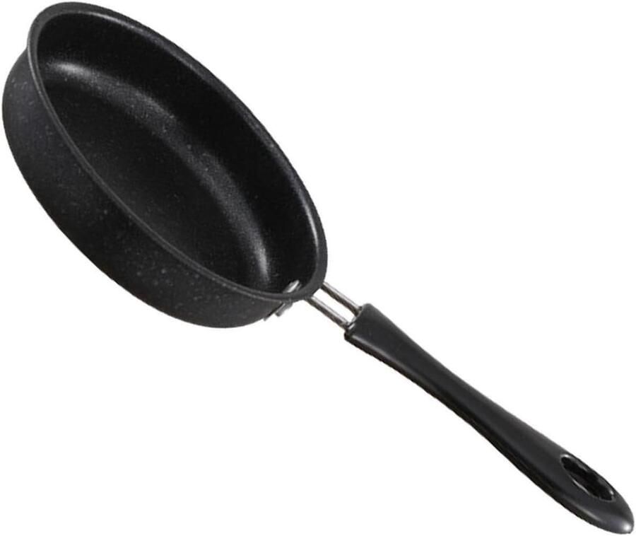 Koekenpan Ei Omeletpan Koekenpan Ontbijt Maken Antiaanbaklaag 12.5 cm Zwart
