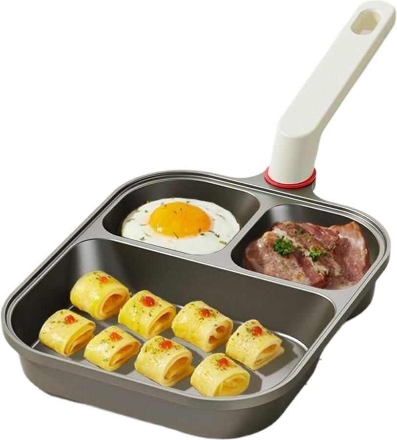 Koekenpan Eierpan Grillpan Ontbijt Bakken Antiaanbaklaag 23 x 25 cm
