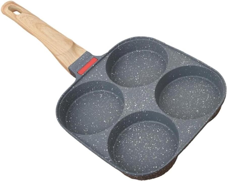 Koekenpan Eierpan Grillpan Ontbijt Maken Gelijkmatige Warmte 38x19x15cm Multicolor