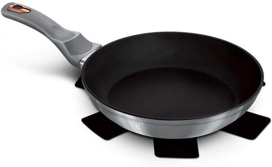 Koekenpan Frituurpan Koekenpan met deksel Koken Marmeren Coating 24cm Maanlicht